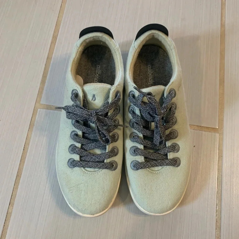 Allbirds Wool Piper Lichen Running Shoes Light Green Training Sneakers 9 - Picture 9 of 13